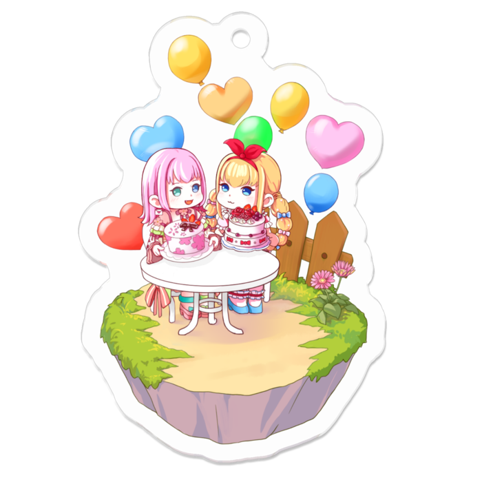 アクリルキーホルダー - 50 x 50 (mm)