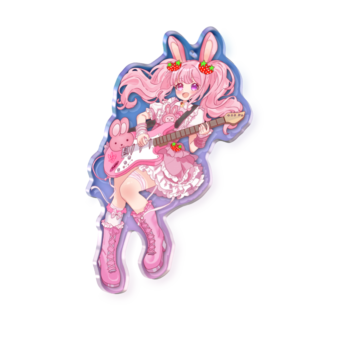 オーロラアクリルキーホルダー - 100 × 100mm