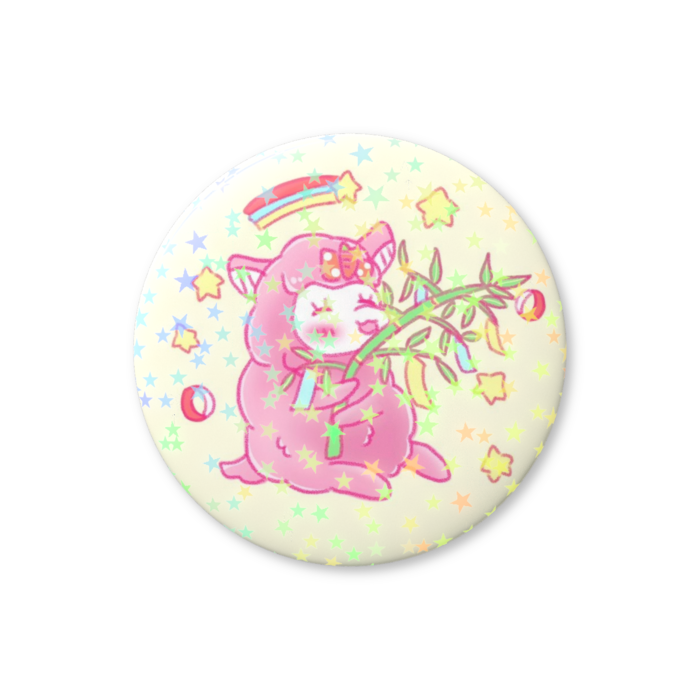 ホログラム缶バッジ - 44mm スター