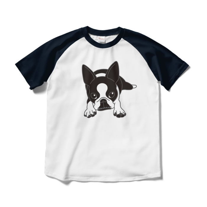 ラグランTシャツ - M - ホワイト×ネイビー