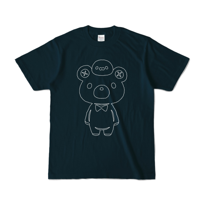 まんじゅうカラーTシャツ - S - ネイビー (濃色)