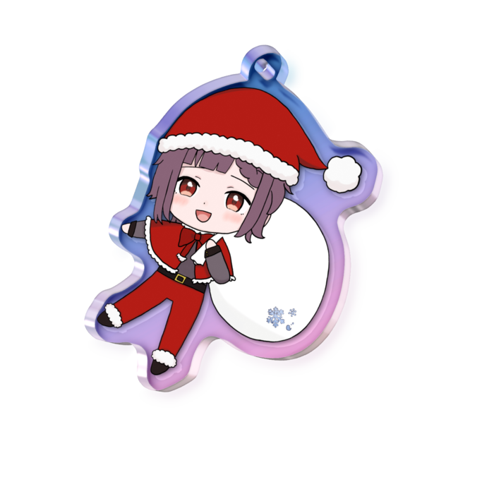 オーロラアクリルキーホルダー - 50 × 50mm