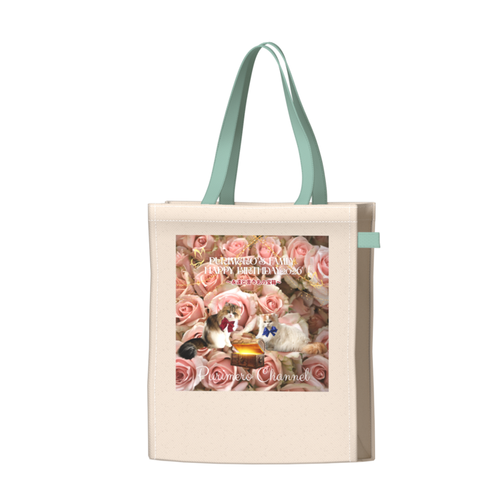 ツートンカラーバッグ - グリーン - W34 × H41 × D14cm