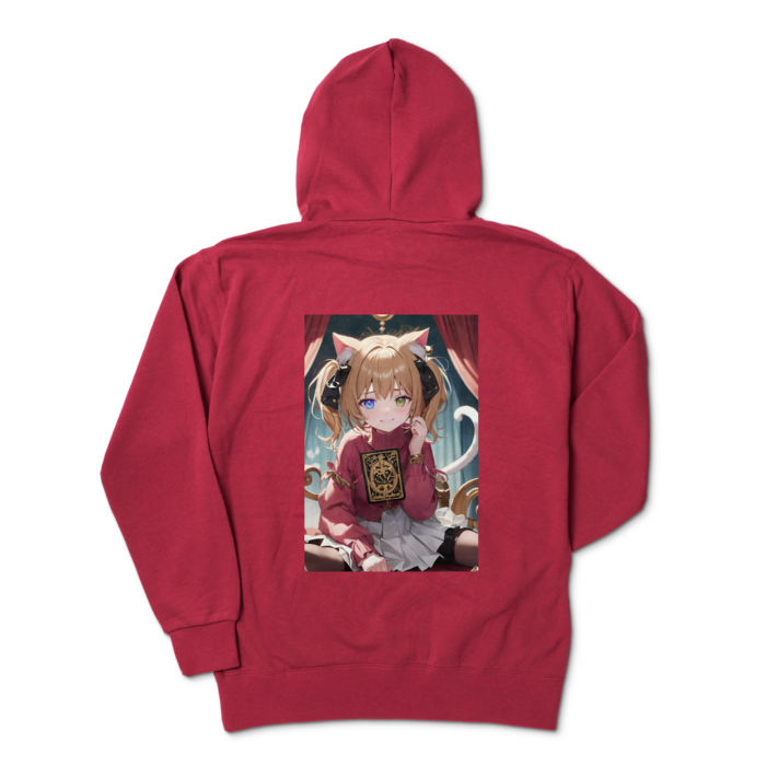 ジップパーカー - XL - バーガンディ