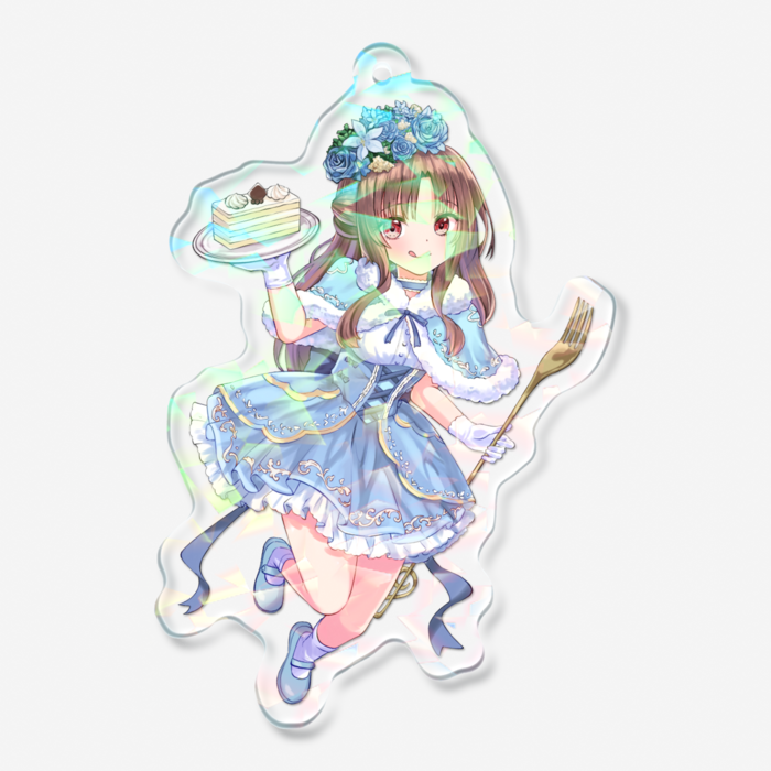 ホログラムアクリルキーホルダー - 70 × 70mm