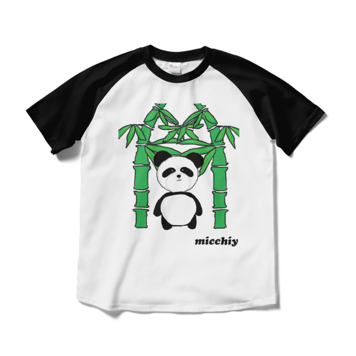 ラグランTシャツ - M - ホワイト×ブラック