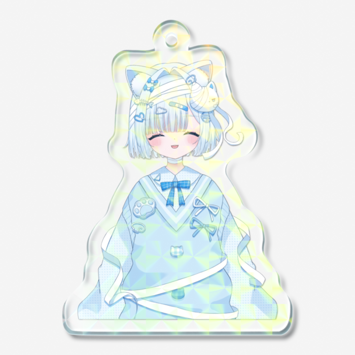 ホログラムアクリルキーホルダー - 50 × 50mm