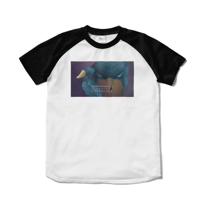 ラグランTシャツ - S - ホワイト×ブラック