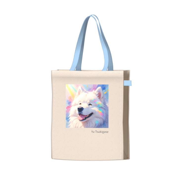 ツートンカラーバッグ - ブルー - W34 × H41 × D14cm