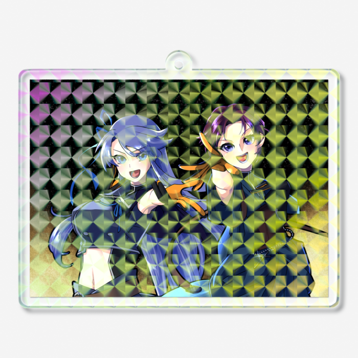ホログラムアクリルキーホルダー - 70 × 70mm