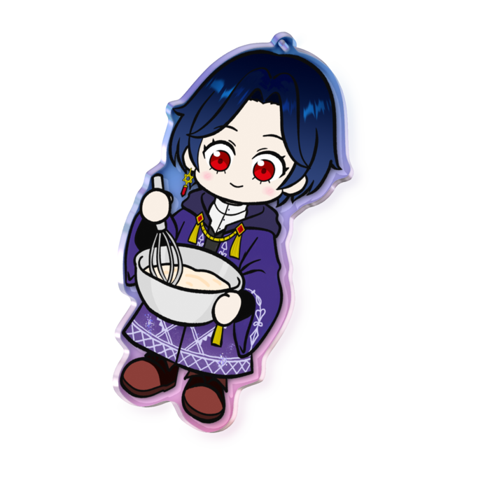 オーロラアクリルキーホルダー - 100 × 100mm