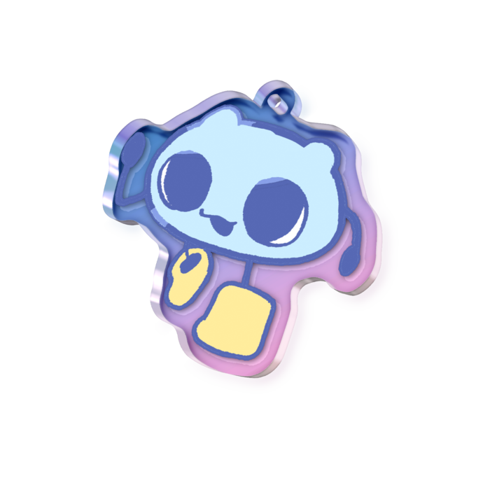 オーロラアクリルキーホルダー - 50 × 50mm