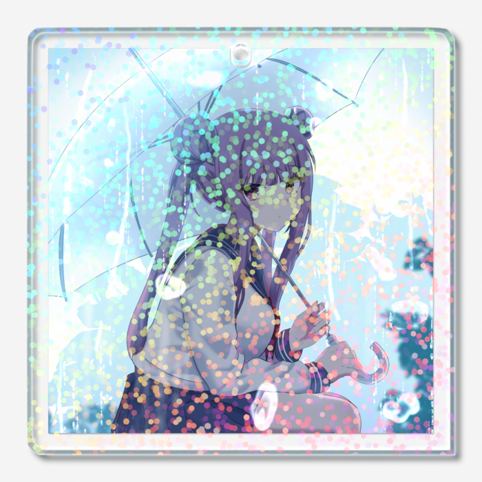ホログラムアクリルキーホルダー - 50 × 50mm(1)