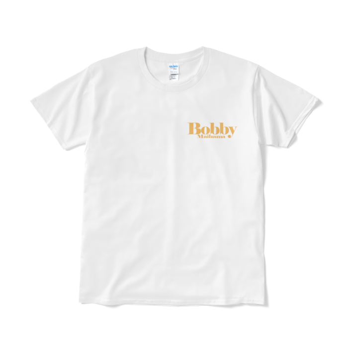 BobbyのTシャツ（ワンポイントロゴ・ライトイエロー） - L