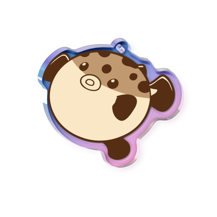 オーロラアクリルキーホルダー - 50 × 50mm