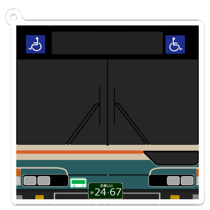アクリルキーホルダー - 70 x 70 (mm)
