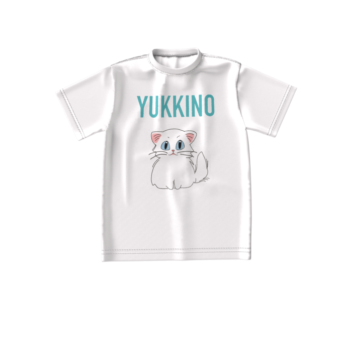 ビッグシルエットTシャツ - S - 両面 - 青緑文字
