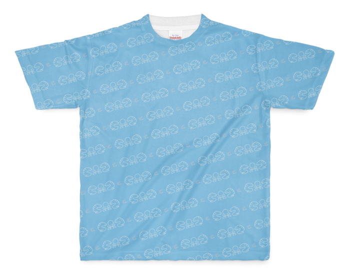 フルグラフィックTシャツ - M - 両面印刷/スカイ