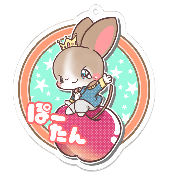 アクリルキーホルダー（コーティング） - 70 x 70 (mm)