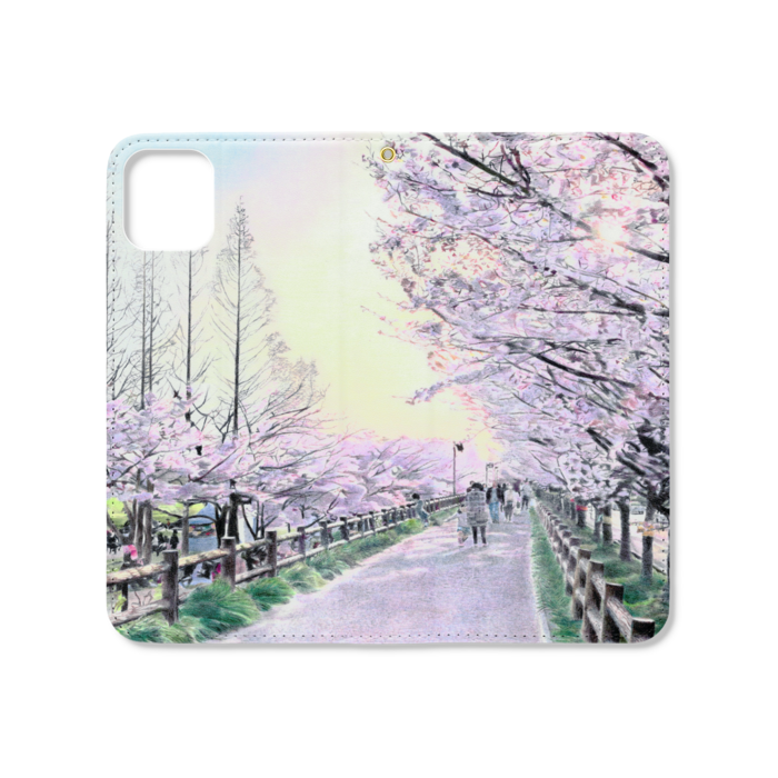 手帳型iPhoneケース(ベルトなし) - iPhone 11 Pro Max - ストラップ穴 あり