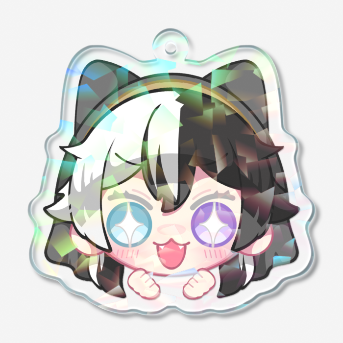 ホログラムアクリルキーホルダー - 50 × 50mm