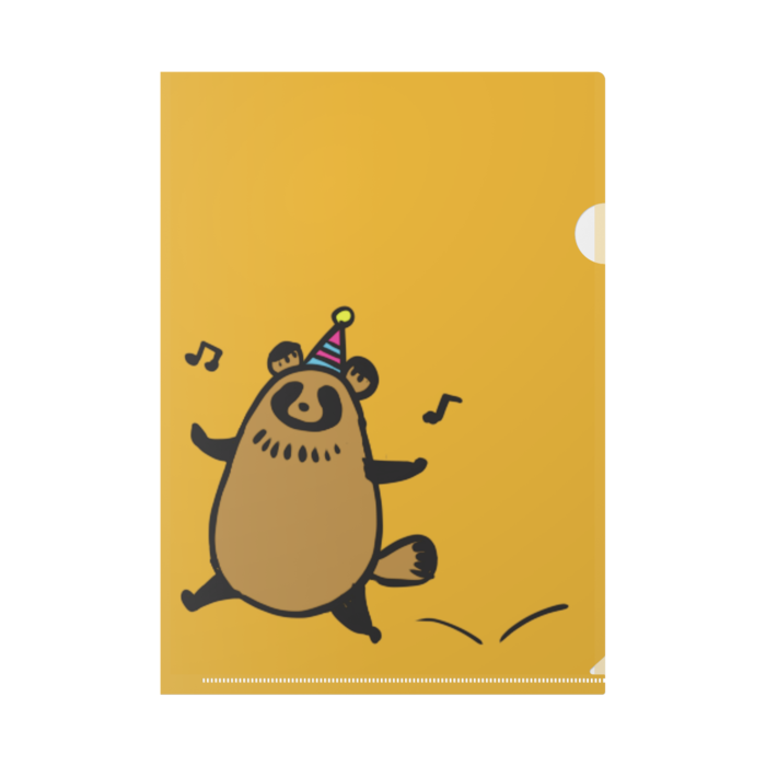 ご機嫌たぬちクリアファイル