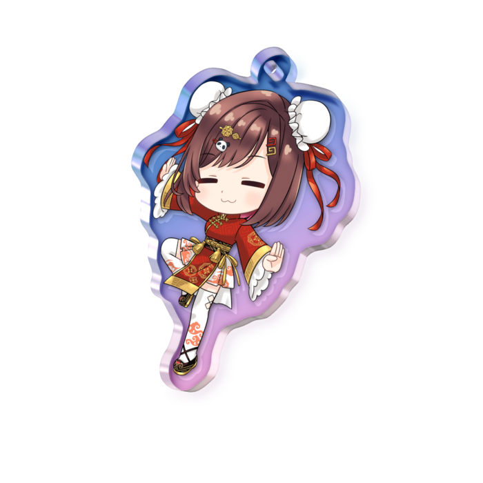 オーロラアクリルキーホルダー - 50 × 50mm