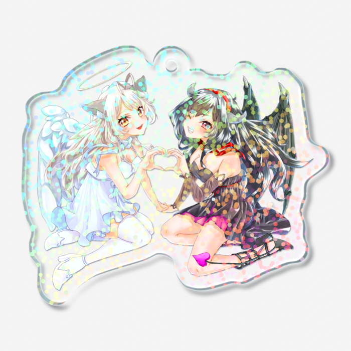ホログラムアクリルキーホルダー - 50 × 50mm