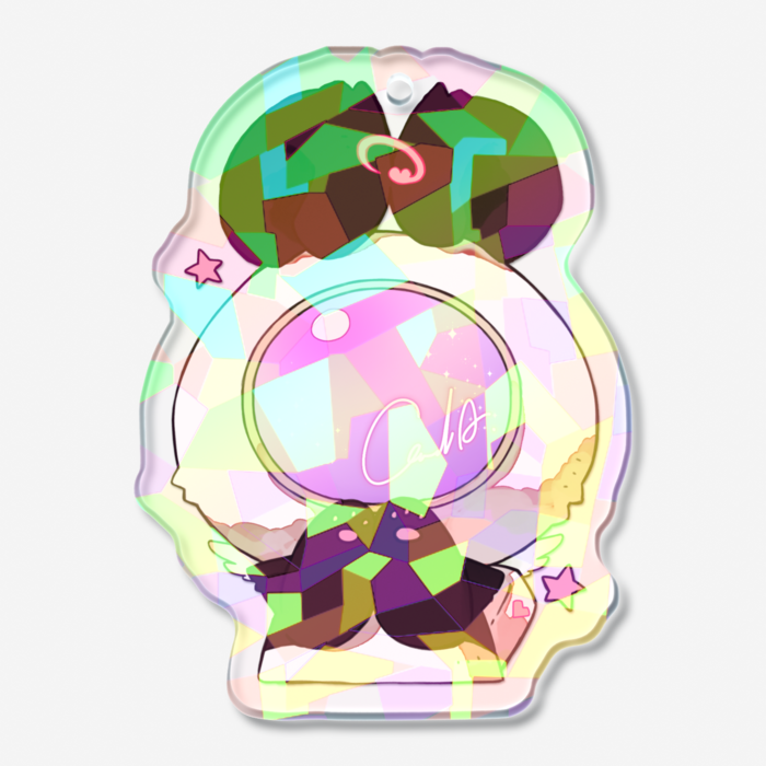 ホログラムアクリルキーホルダー - 50 × 50mm