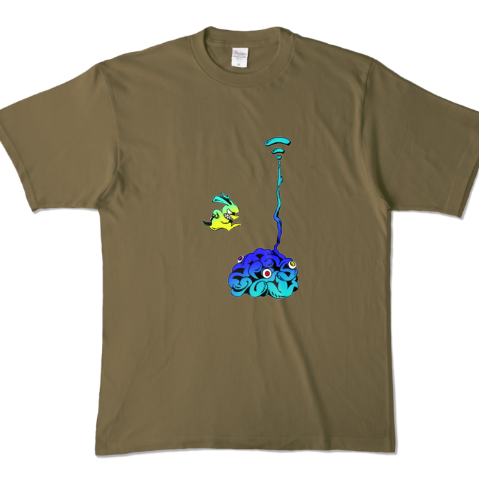 カラーTシャツ - XL - オリーブ (濃色)