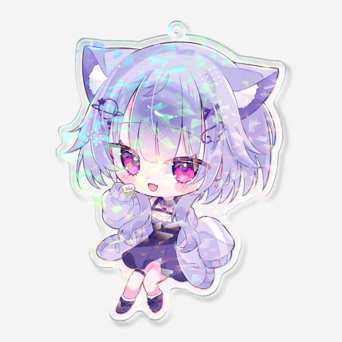 ホログラムアクリルキーホルダー - 100 × 100mm