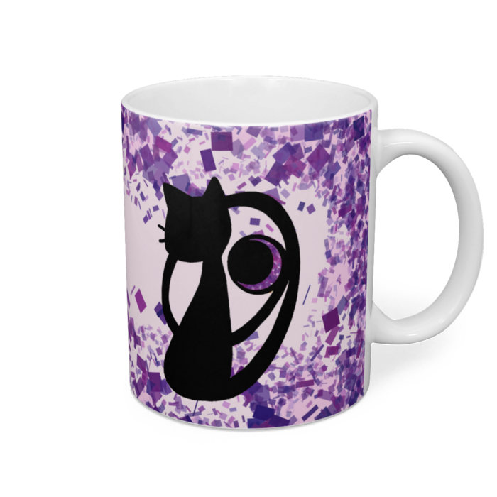 黒ねこ マグカップ - 直径 8 cm / 高さ 9.5 cm(1)