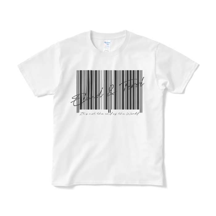 白Tシャツ(短納期) - S - 黒バーコード