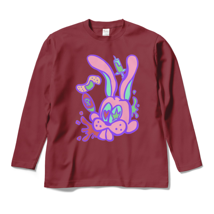ロングスリーブTシャツ - M - バーガンディ