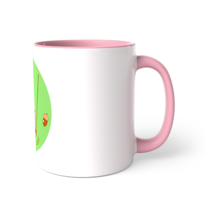 ツートンカラーマグカップ - 直径 8.2cm / 高さ 9.5cm(ピンク)