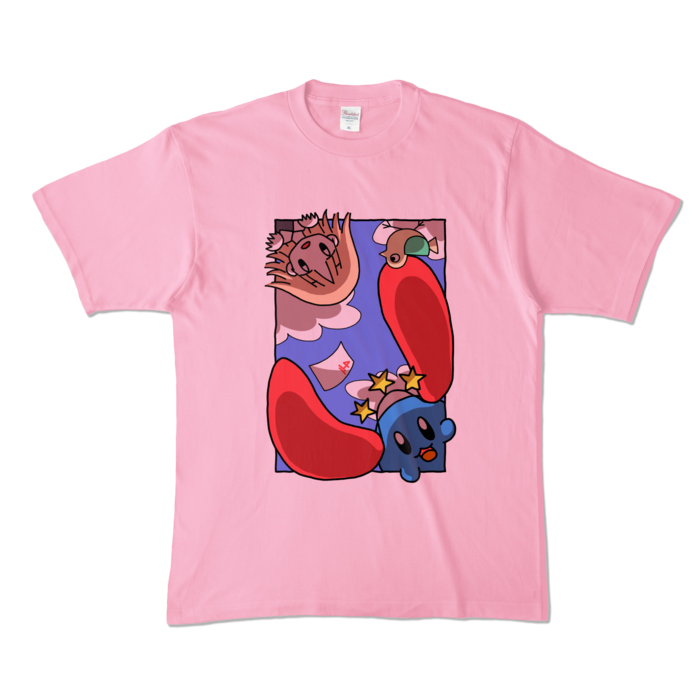 カラーTシャツ - XL - ピーチ (淡色)