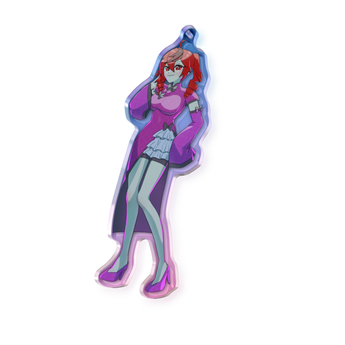 オーロラアクリルキーホルダー - 100 × 100mm