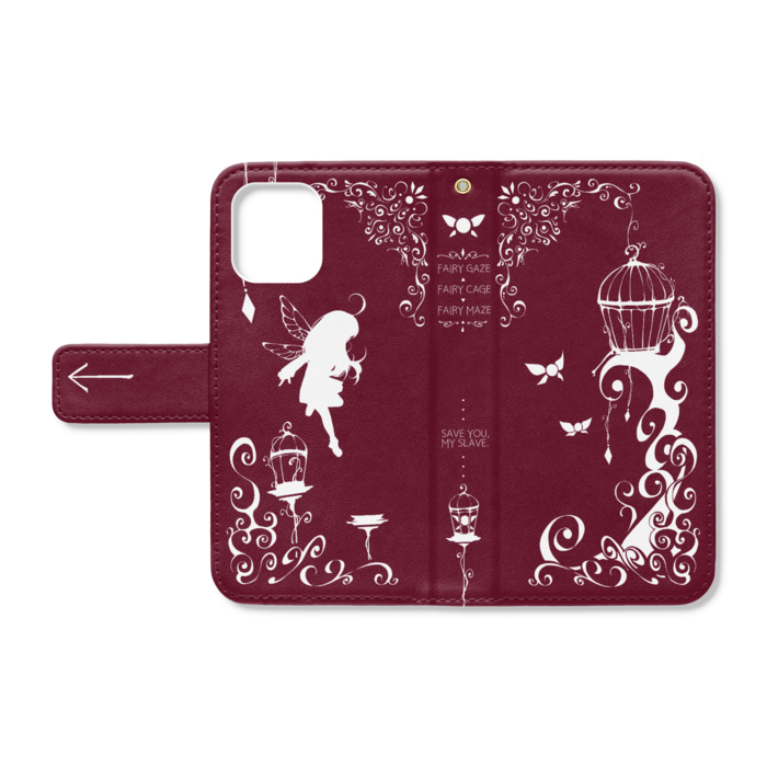 手帳型iPhoneケース - iPhone12 mini - ストラップ穴 あり
