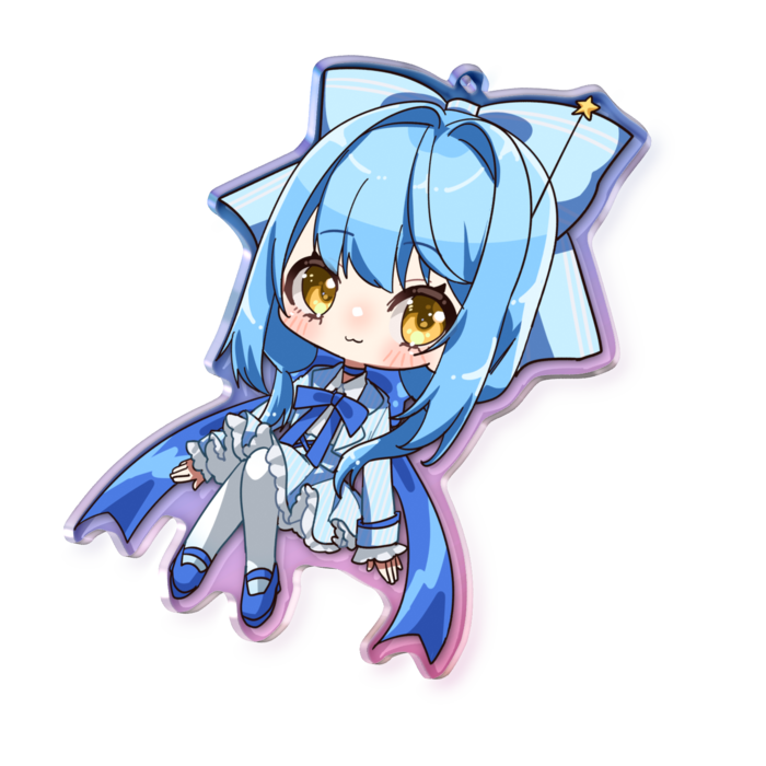 オーロラアクリルキーホルダー - 100 × 100mm