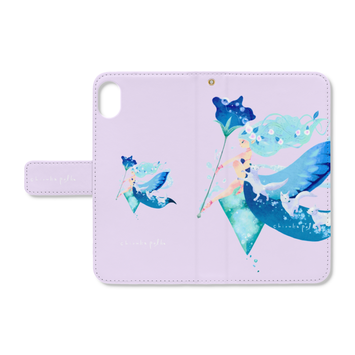 手帳型iPhoneケース - iPhone XR - ストラップ穴 あり