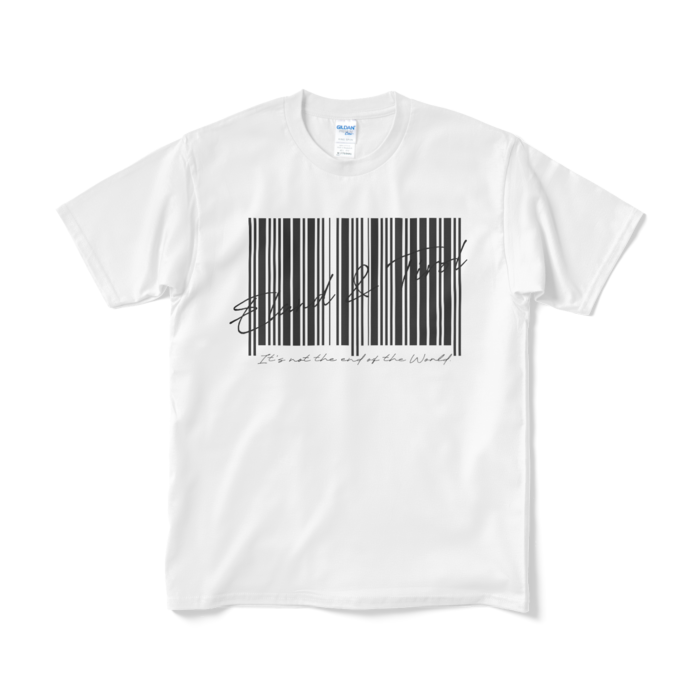 白Tシャツ(短納期) - M - 黒バーコード