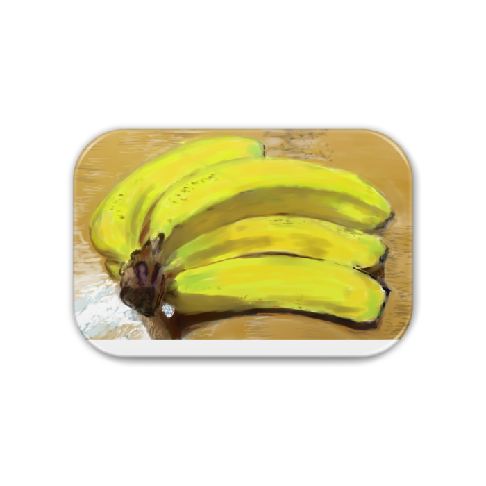 バナナのイラストの缶バッチ Hiroboab Booth