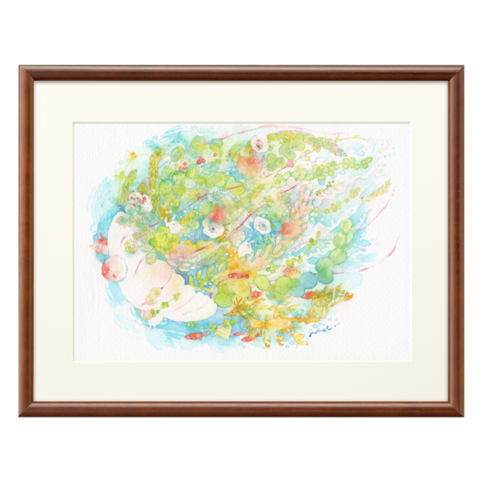 A4・額縁：ブラウン