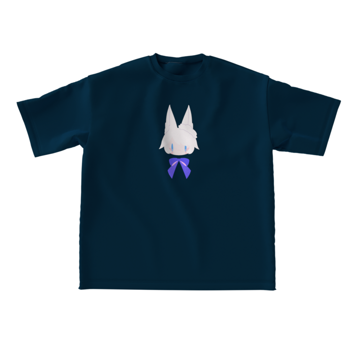ビッグシルエットTシャツ - L - ネイビー
