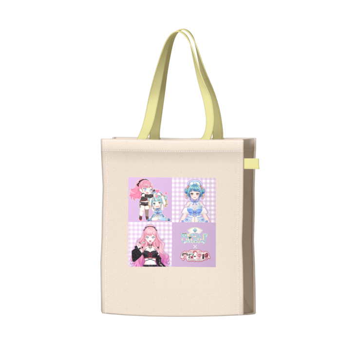 ツートンカラーバッグ - イエロー - W34 × H41 × D14cm