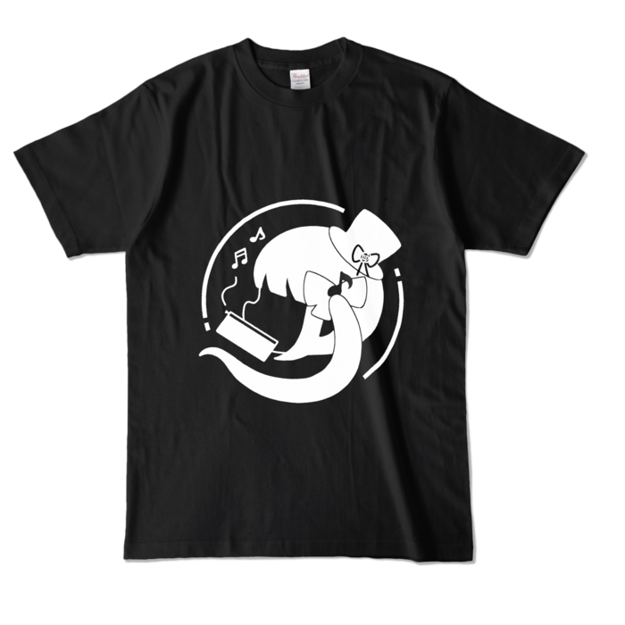 カラーTシャツ - L - ブラック(白ロゴ)