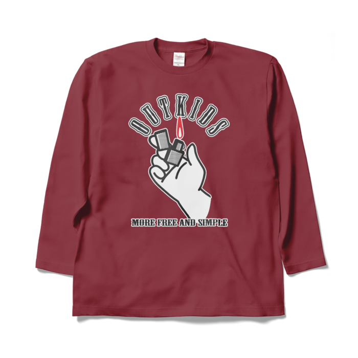 ロングスリーブTシャツ - XL - バーガンディ