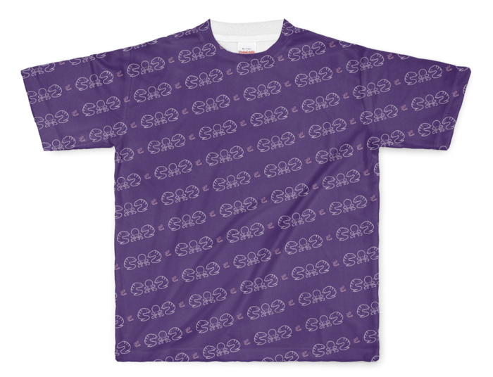 フルグラフィックTシャツ - L - 両面印刷/パープル