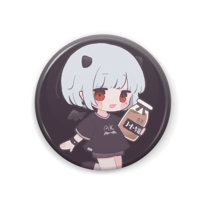 缶バッジ ブラック 44mm / 徽章 黑色 圆形44mm