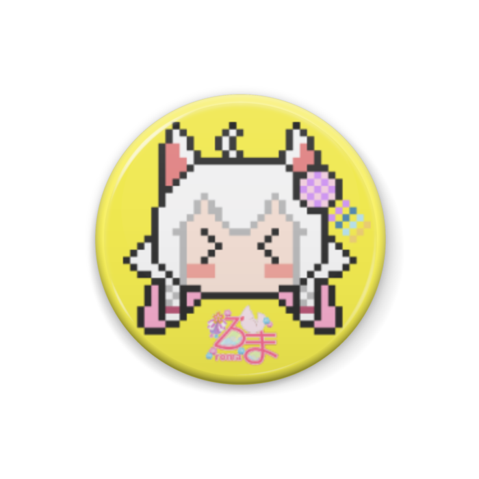 ろまドット缶バッジ(全７種/ワクワク)🌸焼鳥カモマさん